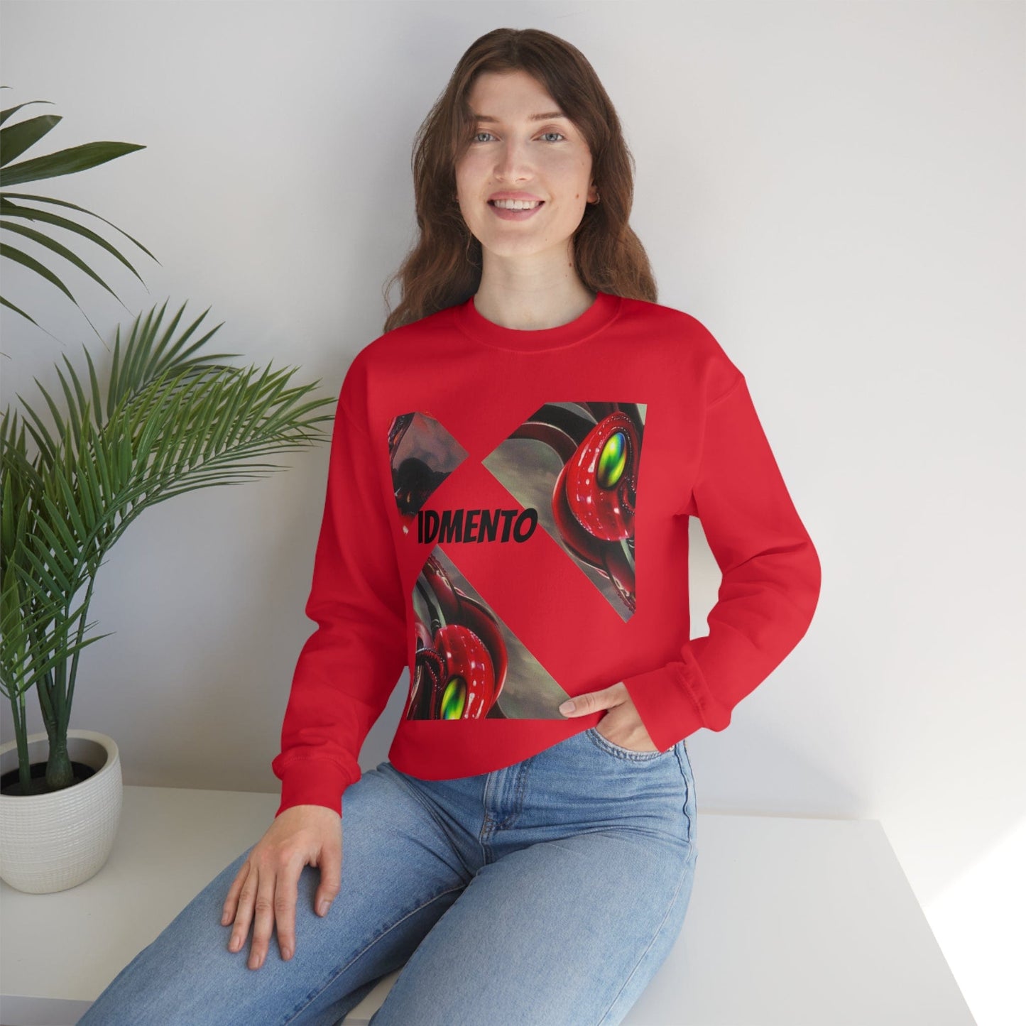 IDMENTO SquidKraken Series Crewneck Sweatshirt M1 Red