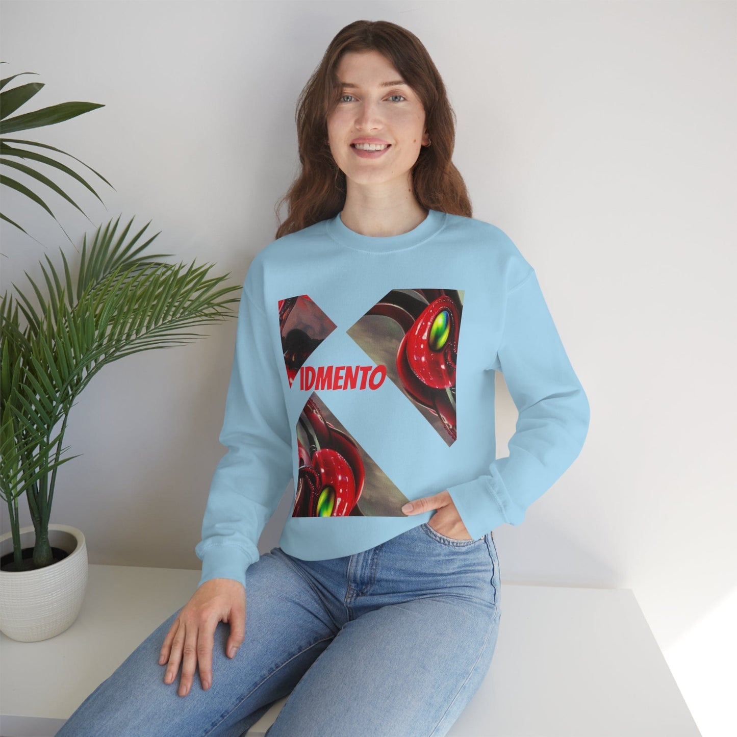 IDMENTO SquidKraken Series Crewneck Sweatshirt M1 Light-Blue