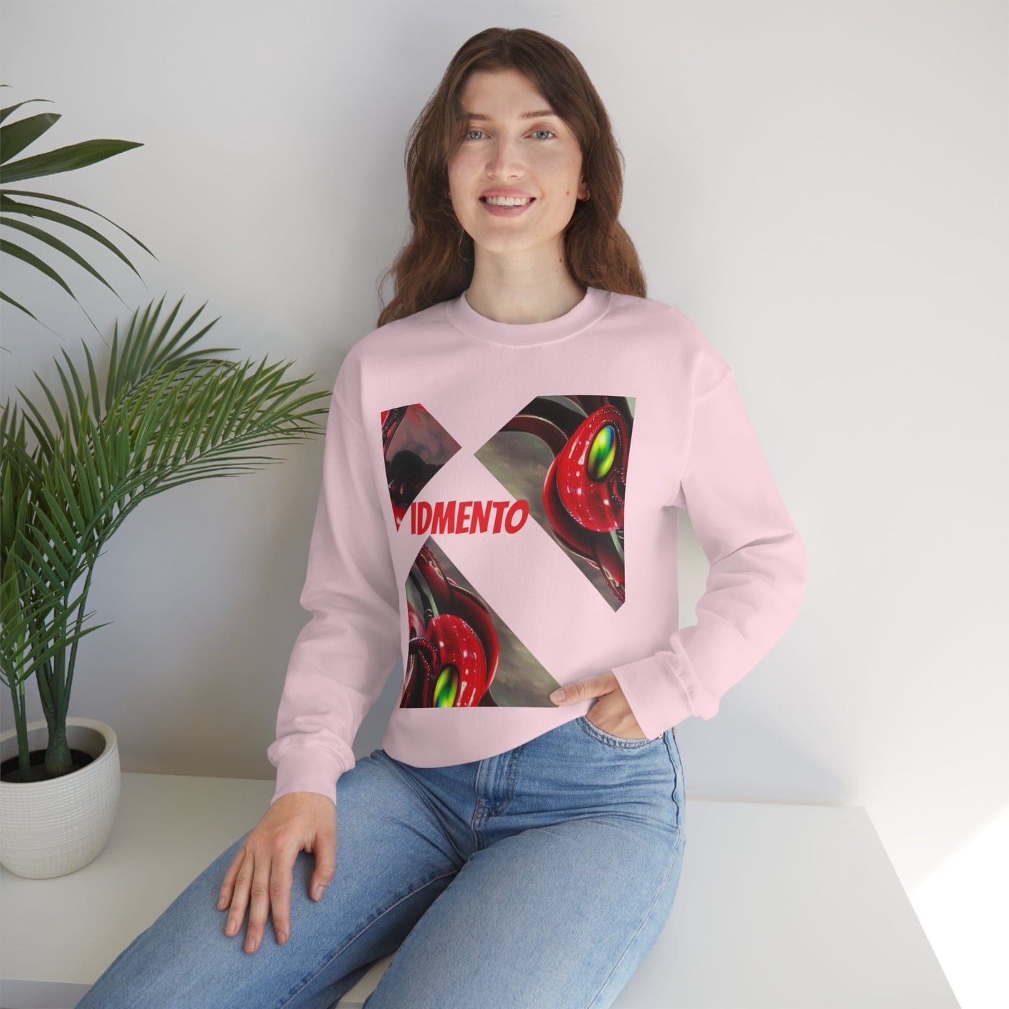 IDMENTO SquidKraken Series Crewneck Sweatshirt M1 Light-Pink