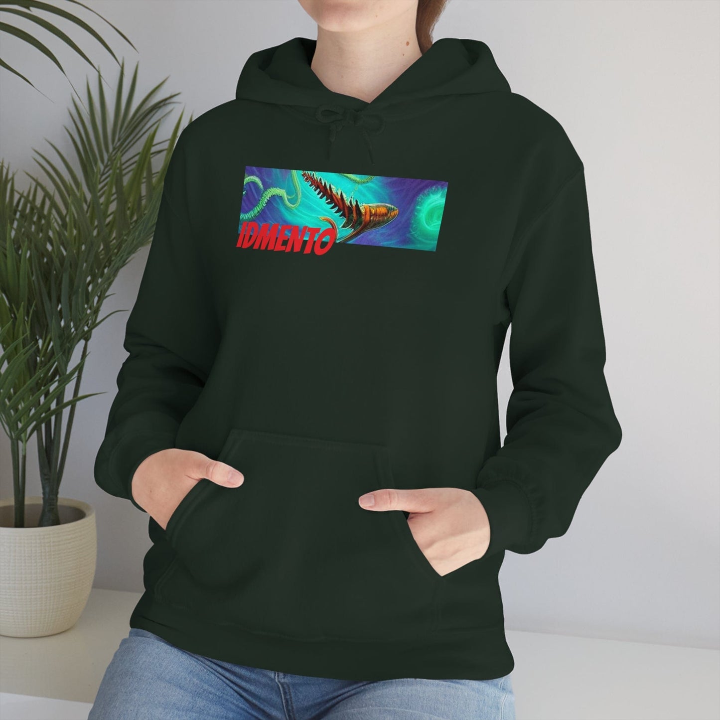 IDMENTO SquidKraken Series H1 Forest-Green Hoodie