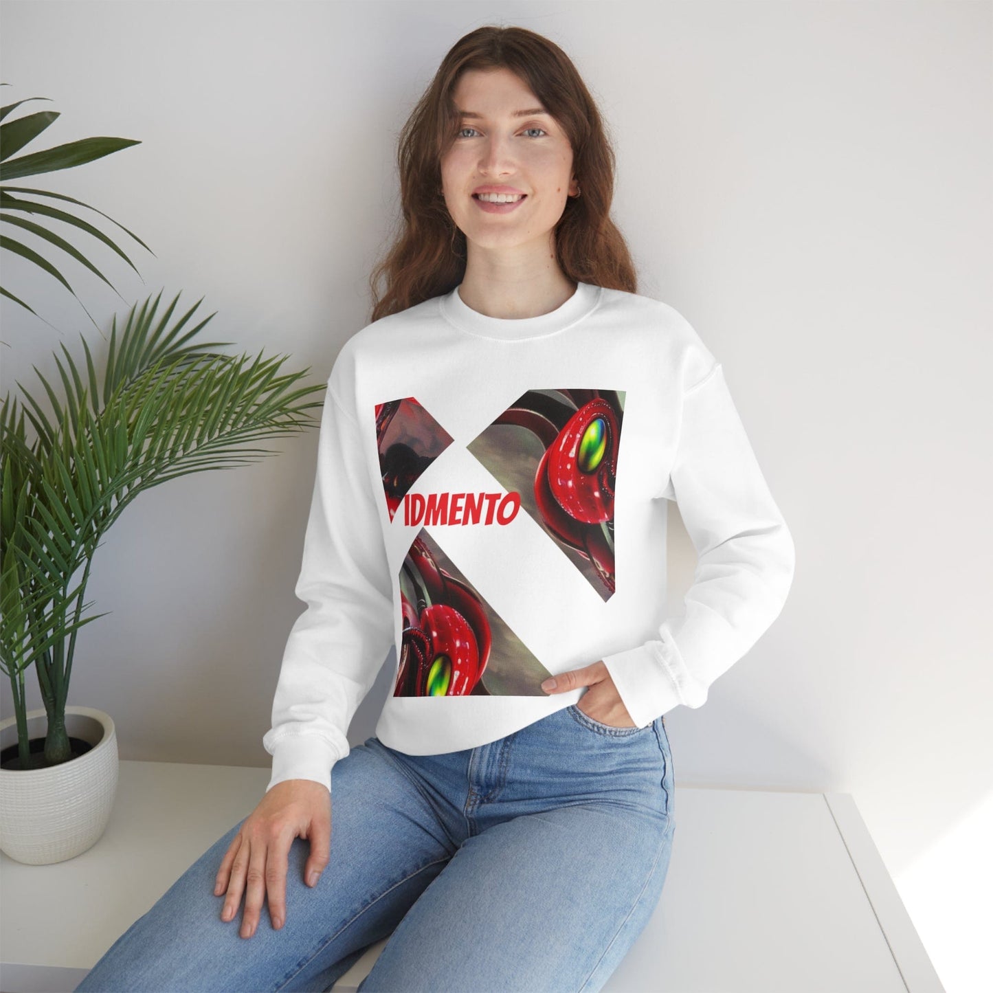 IDMENTO SquidKraken Series Crewneck Sweatshirt M1 White